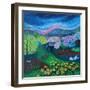 Celebrating Daffodils, 2023, (Acrylics on Gesso)-Lisa Graa Jensen-Framed Giclee Print