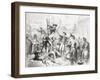 Celebrating Epiphany, of the Day of the Kings, Madrid, from 'L'Univers Illustré', Published 1866-null-Framed Giclee Print