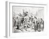 Celebrating Epiphany, of the Day of the Kings, Madrid, from 'L'Univers Illustré', Published 1866-null-Framed Giclee Print