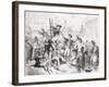 Celebrating Epiphany, of the Day of the Kings, Madrid, from 'L'Univers Illustré', Published 1866-null-Framed Giclee Print