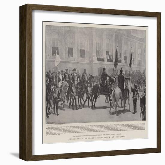 Celebrating Hungary's Millennium at Budapest-null-Framed Giclee Print