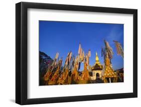 Celebrating Khao Pansaa at Pha That Luang Temple, Vientiane, Laos-Alain Evrard-Framed Photographic Print