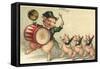 Celebrating Pigs-null-Framed Stretched Canvas