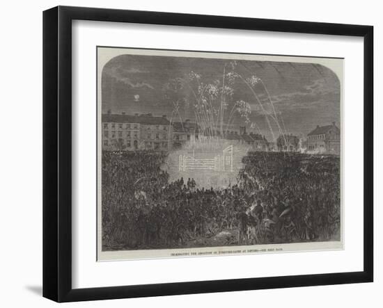 Celebrating the Abolition of Turnpike-Gates at Devizes-null-Framed Giclee Print