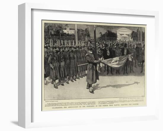 Celebrating the Anniversary of the Expulsion of the French from Madrid, Saluting the Colours-Frank Craig-Framed Giclee Print