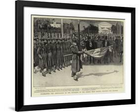 Celebrating the Anniversary of the Expulsion of the French from Madrid, Saluting the Colours-Frank Craig-Framed Giclee Print