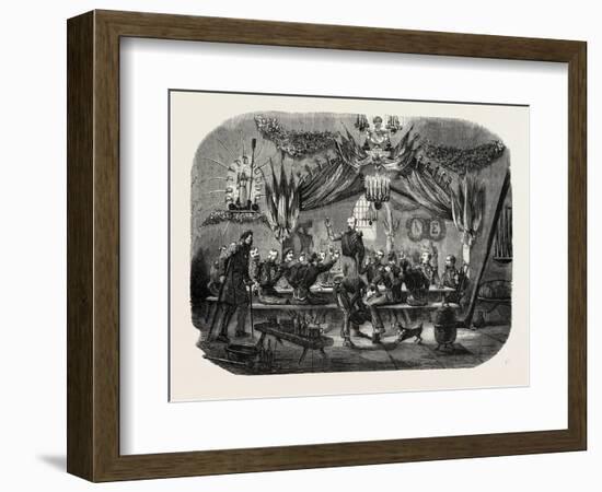 Celebrating the Feast of St. Barbara, Vincennes, 1855-null-Framed Giclee Print