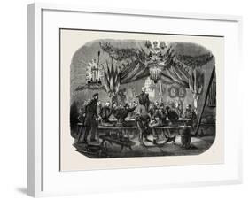 Celebrating the Feast of St. Barbara, Vincennes, 1855-null-Framed Giclee Print