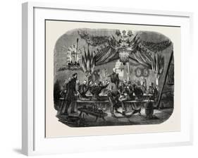 Celebrating the Feast of St. Barbara, Vincennes, 1855-null-Framed Giclee Print
