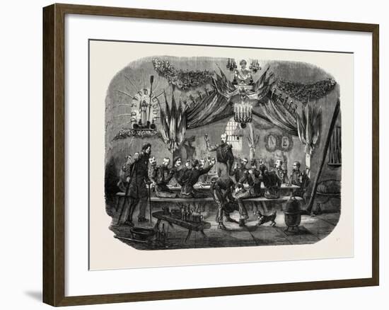 Celebrating the Feast of St. Barbara, Vincennes, 1855-null-Framed Giclee Print