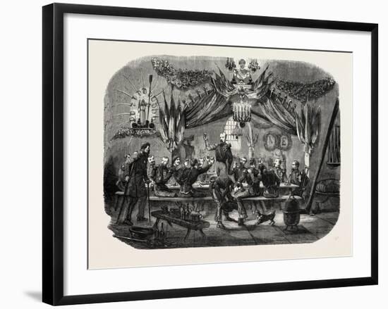 Celebrating the Feast of St. Barbara, Vincennes, 1855-null-Framed Giclee Print