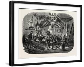 Celebrating the Feast of St. Barbara, Vincennes, 1855-null-Framed Giclee Print