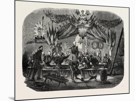 Celebrating the Feast of St. Barbara, Vincennes, 1855-null-Mounted Giclee Print