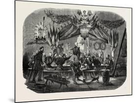 Celebrating the Feast of St. Barbara, Vincennes, 1855-null-Mounted Giclee Print