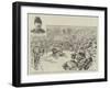 Celebrating the Mikado's Birthday on Board the Japanese Cruiser Yoshino at Plymouth-null-Framed Giclee Print