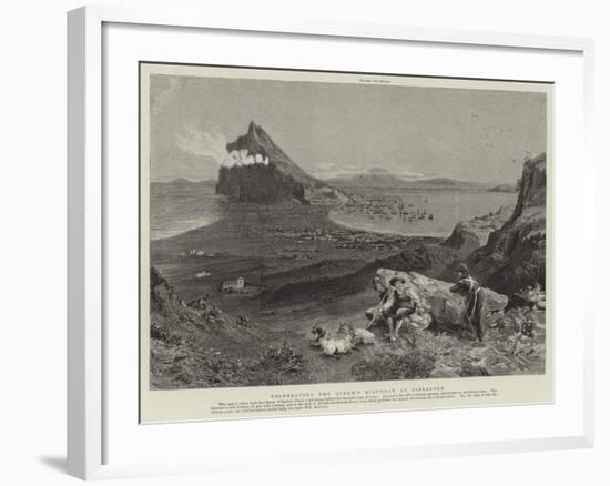 Celebrating the Queen's Birthday at Gibraltar-null-Framed Giclee Print