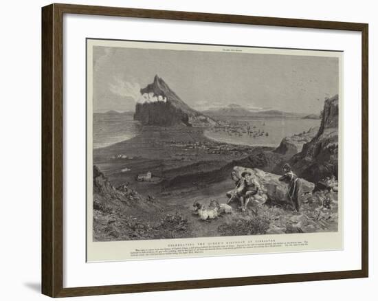 Celebrating the Queen's Birthday at Gibraltar-null-Framed Giclee Print