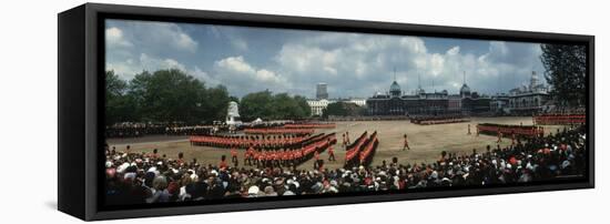 Celebrating the Queen's Official Birthday, on the Horse Guards Parade Ground Near Whitehall-Eliot Elisofon-Framed Stretched Canvas