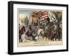 Celebrating the Victory at the Battle of Hohenfriedeberg-Richard Knoetel-Framed Giclee Print