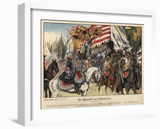 Celebrating the Victory at the Battle of Hohenfriedeberg-Richard Knoetel-Framed Giclee Print