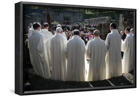 Celebration at Landevennec Abbey, Finistere, Brittany, France-Godong-Framed Photographic Print