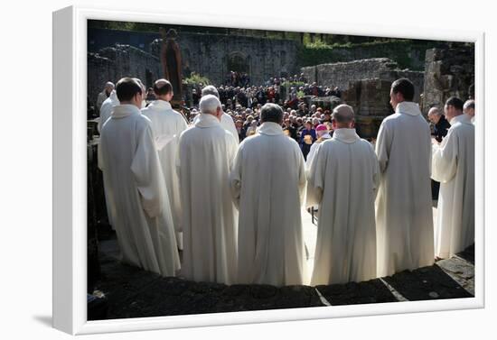 Celebration at Landevennec Abbey, Finistere, Brittany, France-Godong-Framed Photographic Print