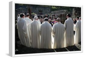 Celebration at Landevennec Abbey, Finistere, Brittany, France-Godong-Framed Photographic Print