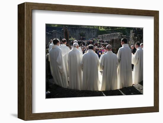 Celebration at Landevennec Abbey, Finistere, Brittany, France-Godong-Framed Photographic Print