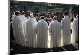 Celebration at Landevennec Abbey, Finistere, Brittany, France-Godong-Mounted Photographic Print