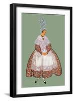 Celebration Costume of a Woman of Brittany-Elizabeth Whitney Moffat-Framed Art Print