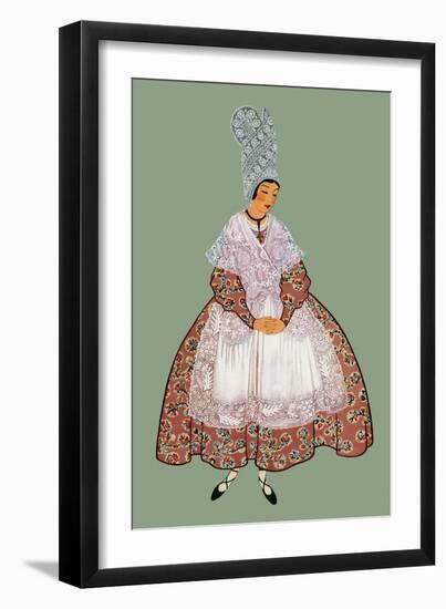 Celebration Costume of a Woman of Brittany-Elizabeth Whitney Moffat-Framed Art Print