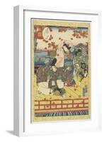 Celebration for the Turning Color of Maple Leaves, January 1857-Utagawa Kunisada-Framed Giclee Print