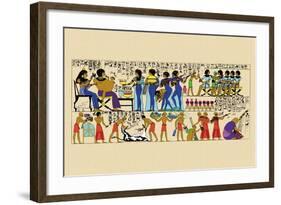 Celebration from a Tomb at Thebes-J. Gardner Wilkinson-Framed Art Print