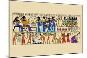 Celebration from a Tomb at Thebes-J. Gardner Wilkinson-Mounted Art Print