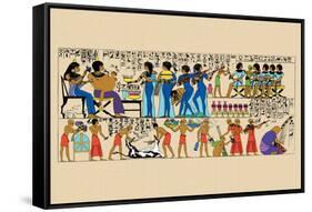 Celebration from a Tomb at Thebes-J. Gardner Wilkinson-Framed Stretched Canvas