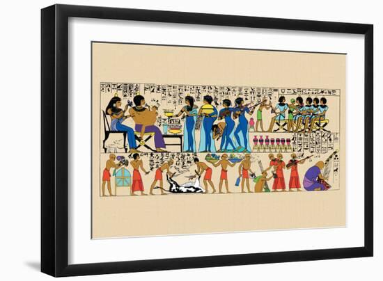 Celebration from a Tomb at Thebes-J. Gardner Wilkinson-Framed Art Print