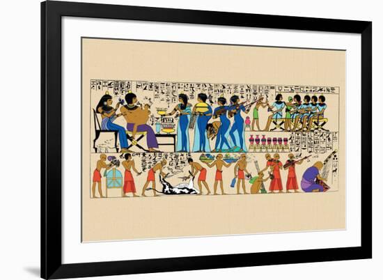 Celebration from a Tomb at Thebes-J. Gardner Wilkinson-Framed Art Print