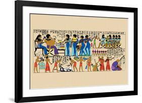 Celebration from a Tomb at Thebes-J. Gardner Wilkinson-Framed Art Print