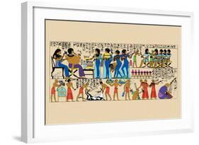 Celebration from a Tomb at Thebes-J. Gardner Wilkinson-Framed Art Print