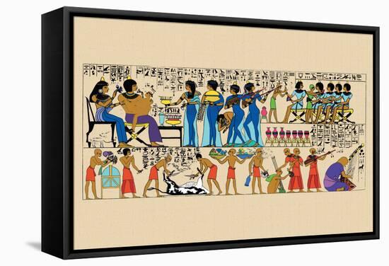 Celebration from a Tomb at Thebes-J. Gardner Wilkinson-Framed Stretched Canvas