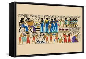 Celebration from a Tomb at Thebes-J. Gardner Wilkinson-Framed Stretched Canvas