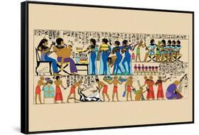 Celebration from a Tomb at Thebes-J. Gardner Wilkinson-Framed Stretched Canvas