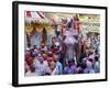 Celebration of Holi Festival, Mathura, Uttar Pradesh, India-Peter Adams-Framed Photographic Print