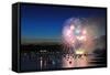 Celebration of Lights, Fireworks Display at English Bay, Vancouver, BC-Lijuan Guo-Framed Stretched Canvas