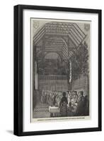 Celebration of Palm Sunday in the Hall of Sackville College, East Grinstead-null-Framed Giclee Print