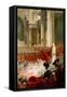 Celebration of the 100th Birthday of Victor Hugo at the Panthéon in Presenc-Théobald Chartran-Framed Stretched Canvas