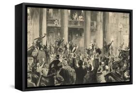 Celebration of the Berlin Population in Front of the Crown Prince Palace on 1 August-Felix Schwormstadt-Framed Stretched Canvas