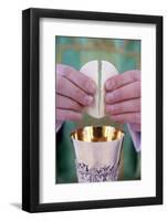 Celebration of the Eucharist, Catholic Mass, Villemomble, Seine-Saint-Denis, France, Europe-Godong-Framed Photographic Print