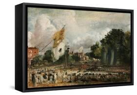 Celebration of the General Peace of 1814 in East Bergholt, 1814-John Constable-Framed Stretched Canvas