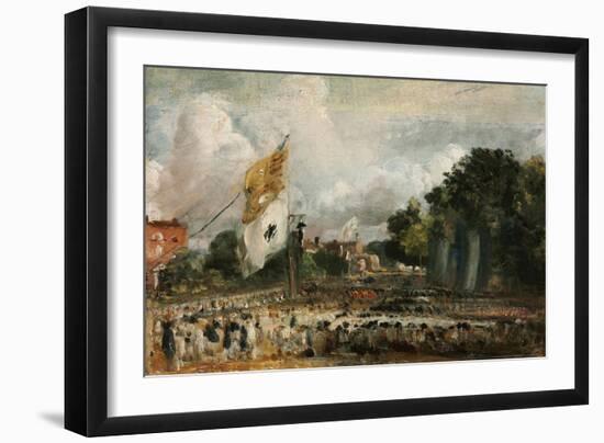 Celebration of the General Peace of 1814 in East Bergholt, 1814-John Constable-Framed Giclee Print